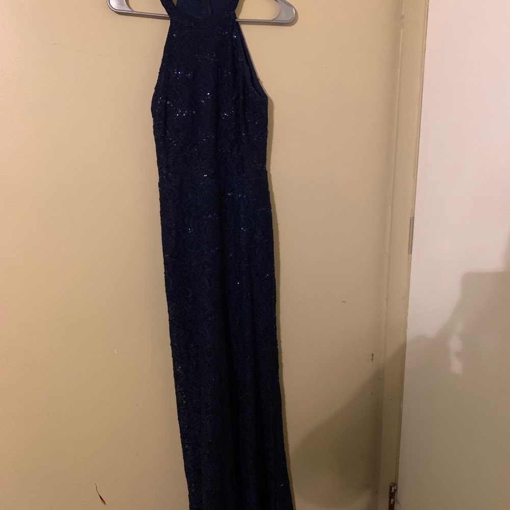 Blue sequin dress